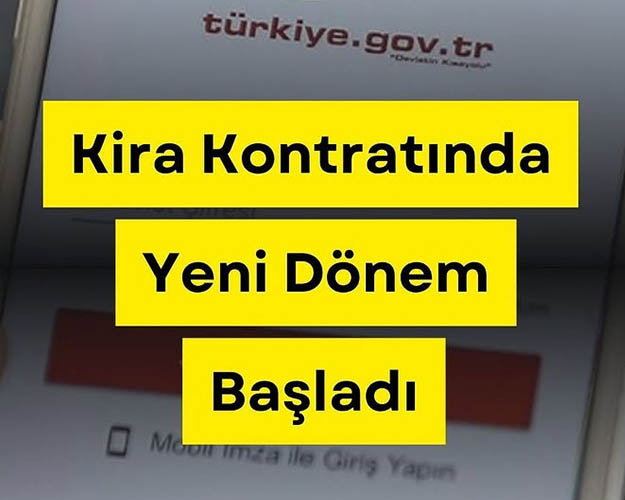 Kira Sözleşmesi Artık e-Devlet Üzerinden